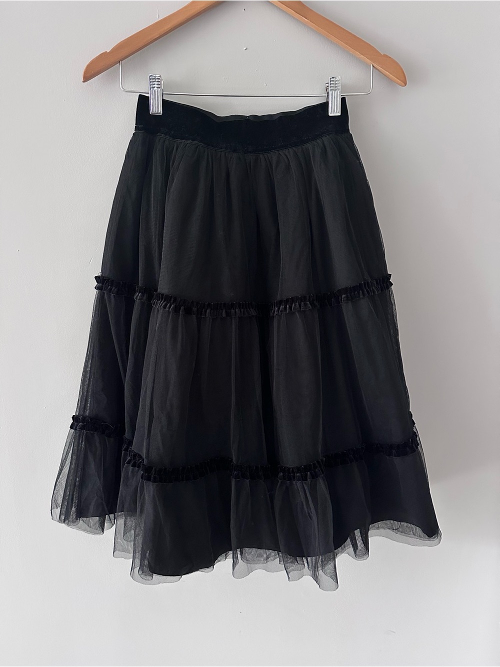 I’m Black Layered Tulle A-Line Skirt
